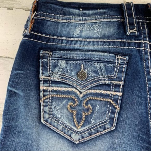 🤘NeW🎸 ROCK REVIVAL MAGNOR EASY SHORTS Size 28 - Picture 7 of 16